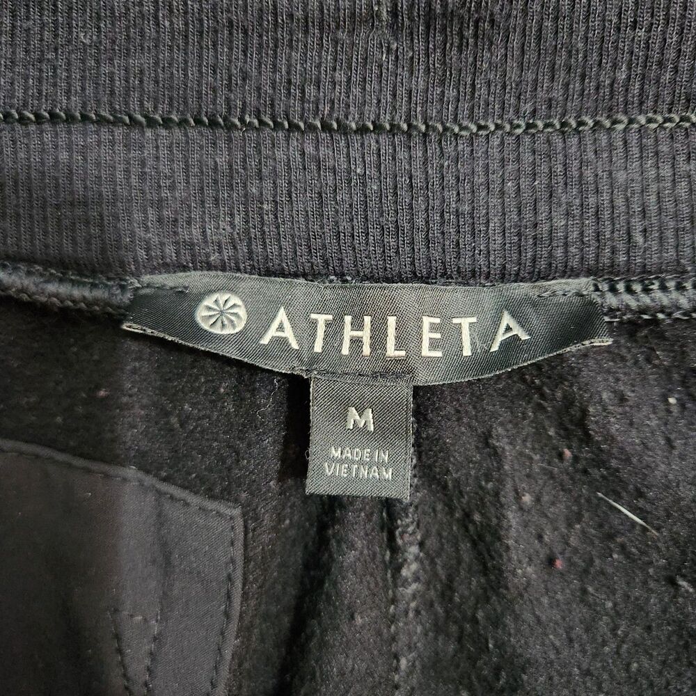 Athleta Sweatpants Women M Black High Rise Luxe Coaster Jogger Lounge - Picture 5 of 11